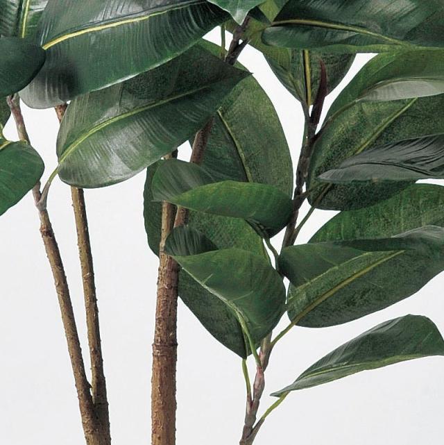 人工観葉植物 ラバーツリー （ポット付き） グリーン 高さ110cm （P276-a50802) （代引き不可） インテリアグリーン フェイクグリーン_2