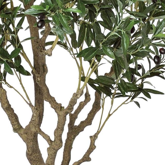 人工観葉植物 オリーブ （ポット付き） ナチュラル 高さ198cm （P281-a50910) （代引き不可） インテリアグリーン フェイクグリーン_2