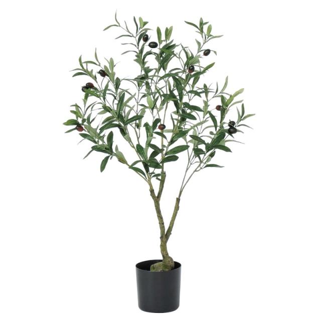 人工観葉植物 オリーブ （ポット付き） ナチュラル 高さ83cm （P280-a50944) （代引き不可） インテリアグリーン フェイクグリーンの通販は 21,100円