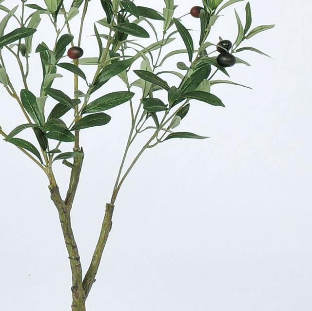 人工観葉植物 オリーブ （ポット付き） ナチュラル 高さ83cm （P280-a50944) （代引き不可） インテリアグリーン フェイクグリーン_2