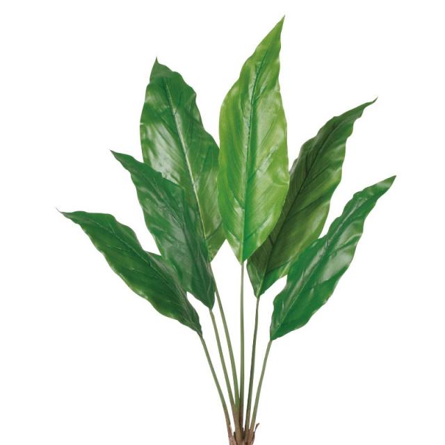 人工観葉植物 リーフプラント （ポット付き） グリーン 高さ85cm （P288-a51059) （代引き不可） インテリアグリーン フェイクグリーン_1