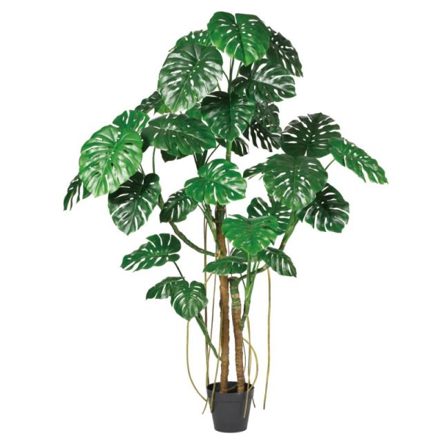 人工観葉植物 モンステラ （ポット付き） グリーン 高さ240cm （P289-a51067) （代引き不可） インテリアグリーン フェイクグリーン