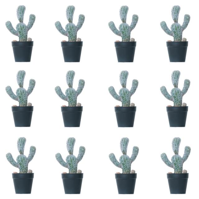 人工観葉植物 ミニサボテン ポット 21 （12個入り） 991690 （代引き不可） p81