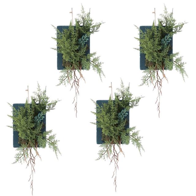 人工観葉植物 ファーン ウォール ハンギング スレート 20 （4個入り） 991730 （代引き不可） p89