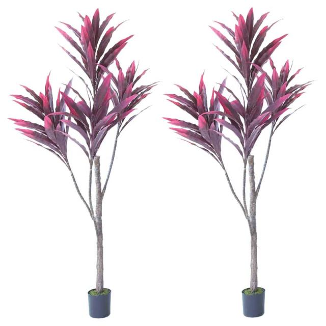 人工観葉植物 ドラセナ ポット 150 パープル （2個入り） 992390 （代引き不可） p51