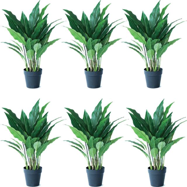 人工観葉植物 スパティフィラム ポット 60 （6個入り） 992580 （代引き不可） p28