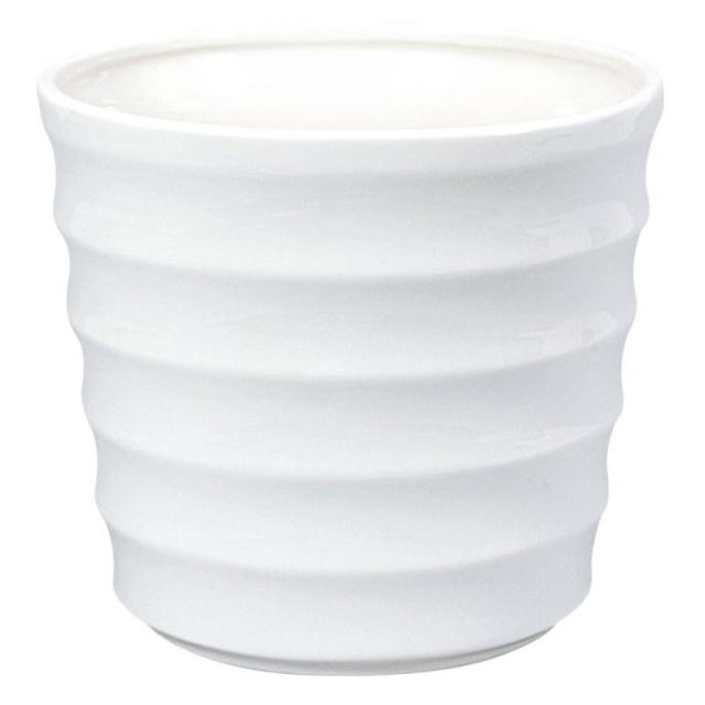 インテリア ポットカバー ニューオルキス S シャイニーホワイト(1個入り)高さ20.5cm （P212-cx1605-1) （代引き不可） 5号用鉢カバー ディスプレイ
