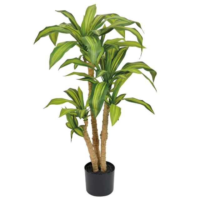 人工観葉植物 ドラセナマッサンゲアナ 高さ95cm （P203-fg1917) （代引き不可） インテリアグリーン フェイクグリーン