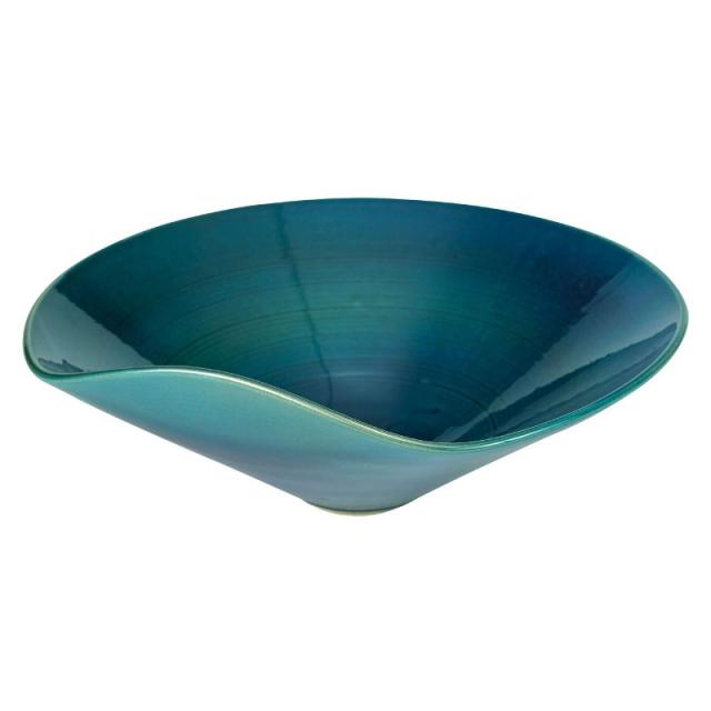 インテリア 花器 花瓶 海楽水盤 信楽焼 高さ10cm (P343-yk902031) (代引き不可) ベース ディスプレイ