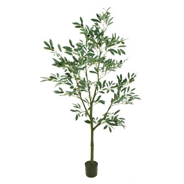 人工観葉植物 オリーブツリーポット 5F 光触媒加工 高さ150cm （P200-zv3910) （代引き不可） インテリアグリーン フェイクグリーン