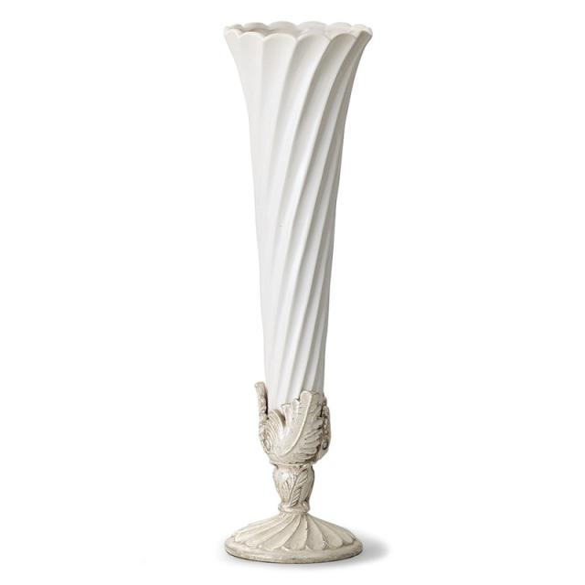 花瓶 フラワーベース Ceramic Display HERITAGE ヘリテージ white （1個入り） [150-345-170] [p77] ストーンウェア （代引き不可） インテリア ディスプレイ