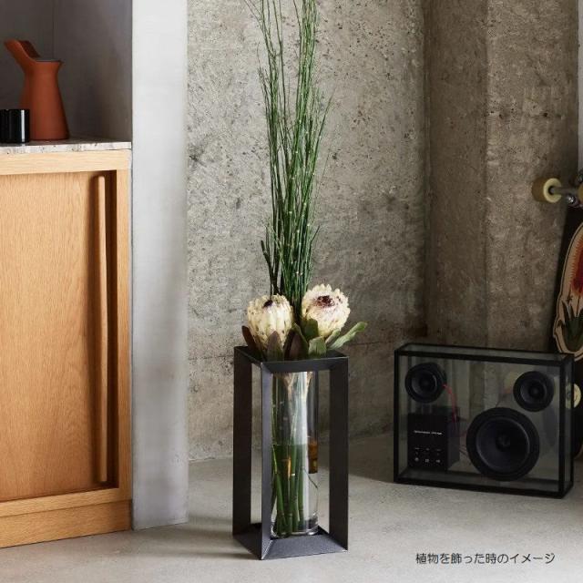 花瓶 フラワーベース Interior Green Linear リニア chrome シリンダー付き （1個入り） [550-839