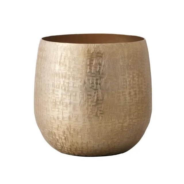 花瓶 フラワーベース Interior Green Aluminum Pot アルミニウムポット gold （1個入り） [570-012-902] [p43] アルミニウム （代引き不可） インテリア ディスプレイ
