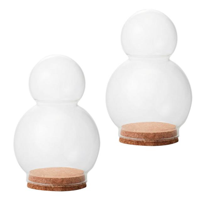 ガラスベース Glass Gift Glass with Cork SNOWMAN ガラスウイズコルク スノーマン clear （2個入り） [777-492-000] [p121] ガラス （代引き不可） キッチン インテリア ディスプレイの通販は