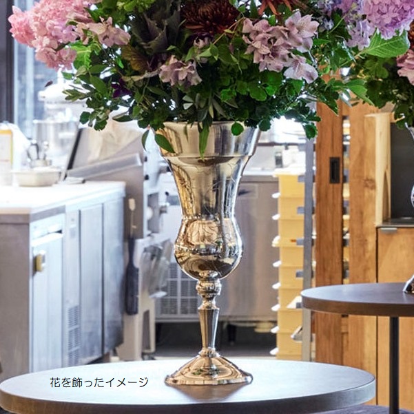 花瓶 フラワーベース CERAMIC VASE TRADITIONAL Brass ブラス silver （1個入り） [594-204-703] [p152] 真鍮 （代引き不可） インテリア ディスプレイ_2