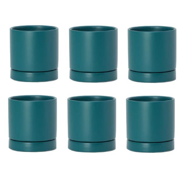 花・観葉植物用ポット オーセ 11 G ceramic （6個入り） 19008 受皿付き （代引き不可） 小型ポット プランター FARM （p57） 6,705円