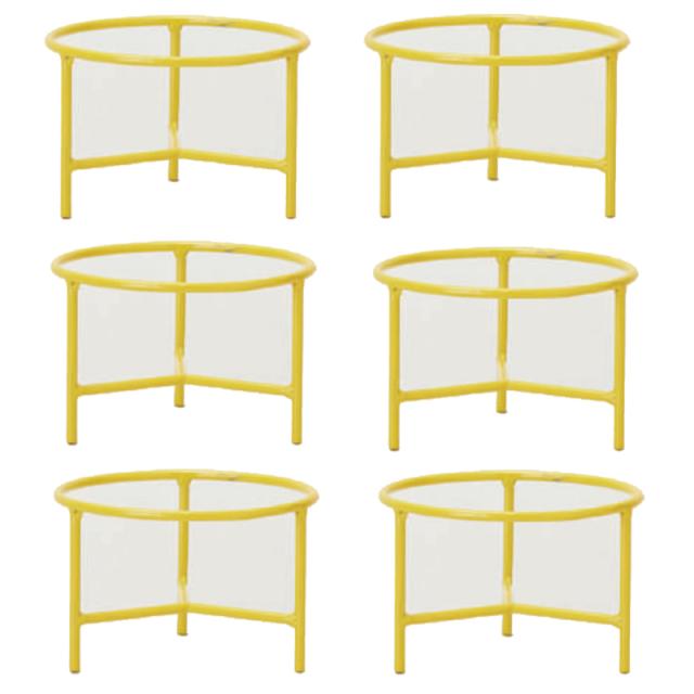 花・観葉植物用ポット アイアンスタンド イエロー  metal （6個入り） 23097 鉄製 （代引き不可） スタンド FARM （p147）の通販は 5,142円