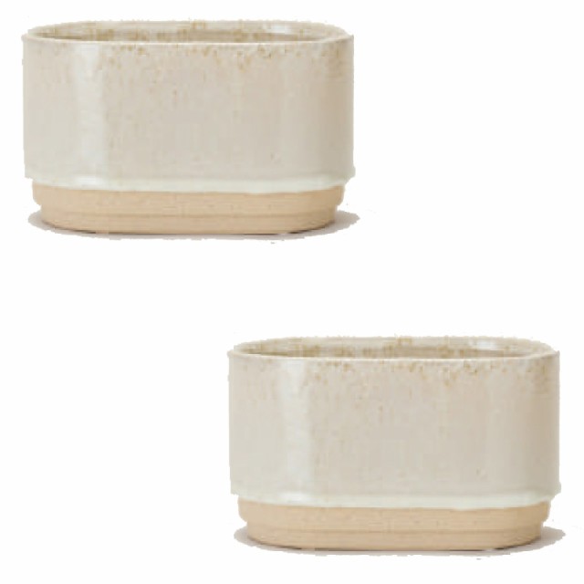 花・観葉植物用ポット ラダナ 20 ceramic （2個入り） 26013 プランタータイプ （代引き不可） ミニ鉢カバー FARM （p43）の通販は