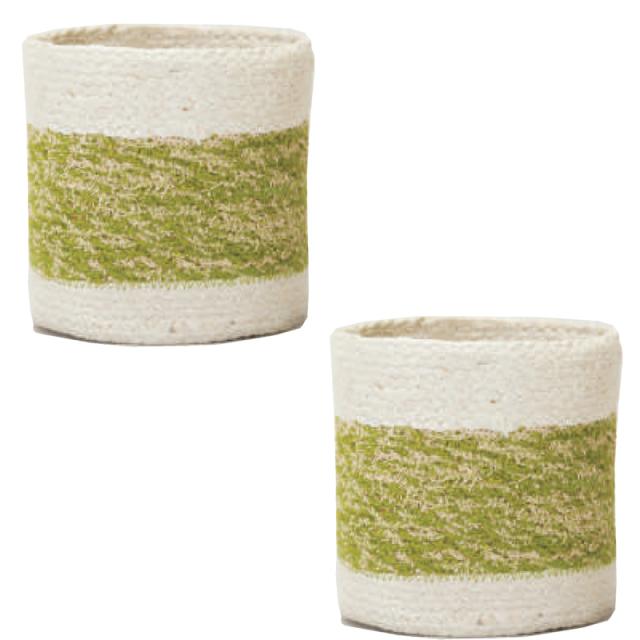 花・観葉植物用ポット ホグラ草 ポット 20 WG natural （2個入り） 39037 バスケット （代引き不可） 中型鉢カバー FARM （p264）