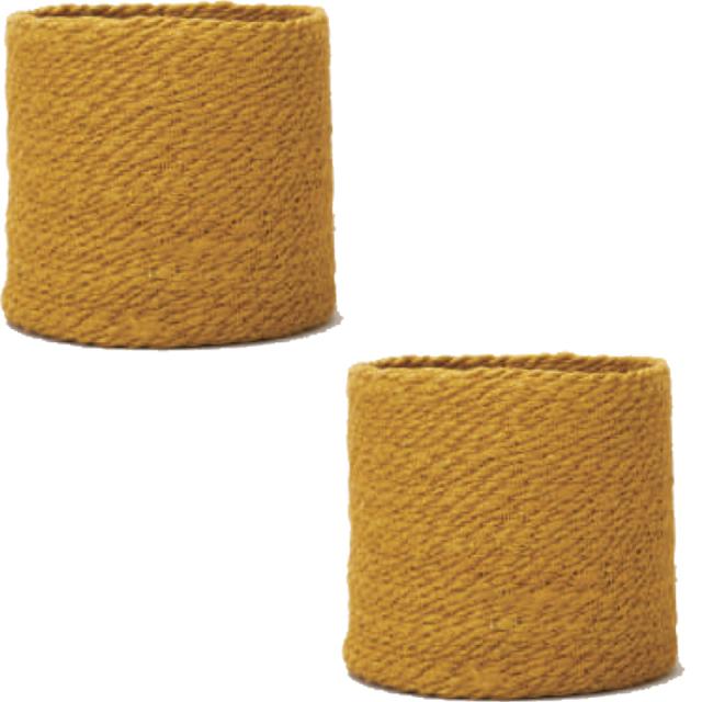 花・観葉植物用ポット ジュートポット イエロー 20 Y natural （2個入り） 39048 バスケット （代引き不可） 中型鉢カバー FARM （p263）