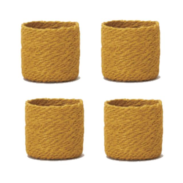 花・観葉植物用ポット ジュートポット イエロー 12 Y natural （4個入り） 39050 バスケット （代引き不可） ミニ鉢カバー FARM （p263）