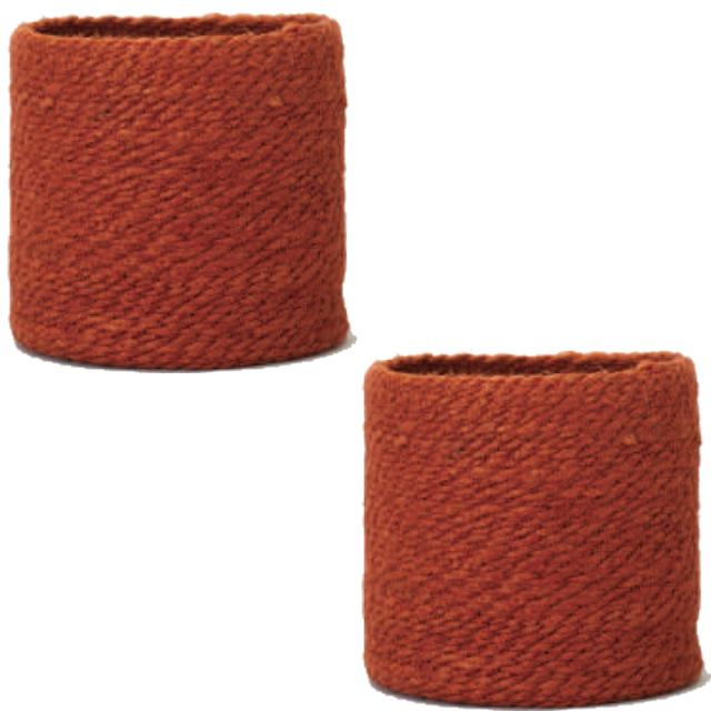 花・観葉植物用ポット ジュートポット レッド 20 R natural （2個入り） 39051 バスケット （代引き不可） 中型鉢カバー FARM （p263）