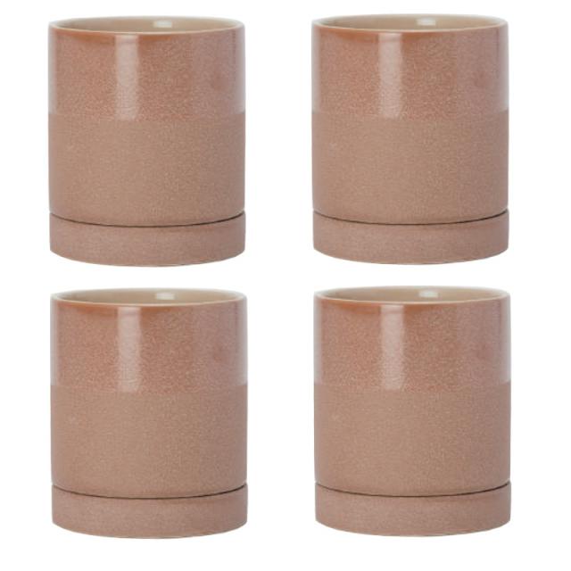 花・観葉植物用ポット エドラ 16 C ceramic （4個入り） 40066 受皿付き （代引き不可） 小型ポット プランター FARM （p47）の通販は 11,606円