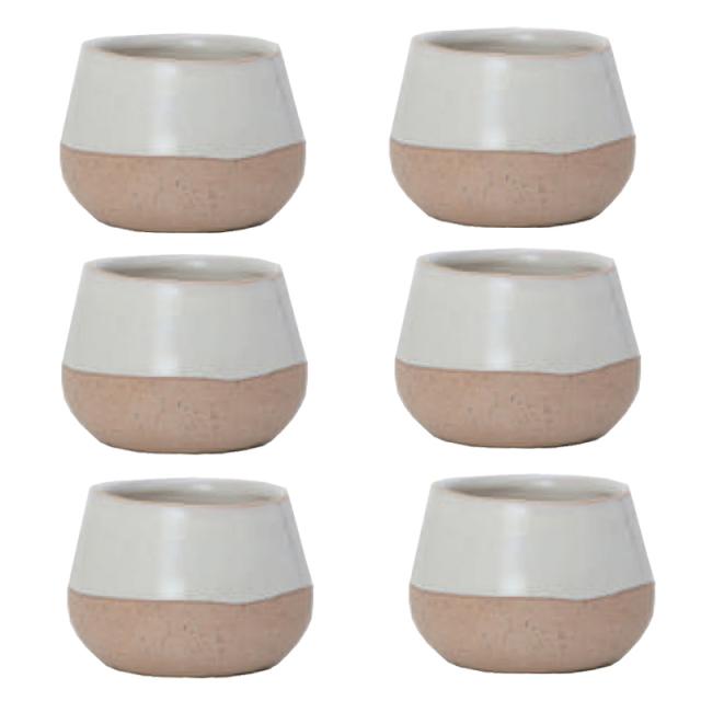 花・観葉植物用ポット ライラ 11 WN ceramic （6個入り） 40101 鉢タイプ （代引き不可） ミニ鉢カバー FARM （p44）