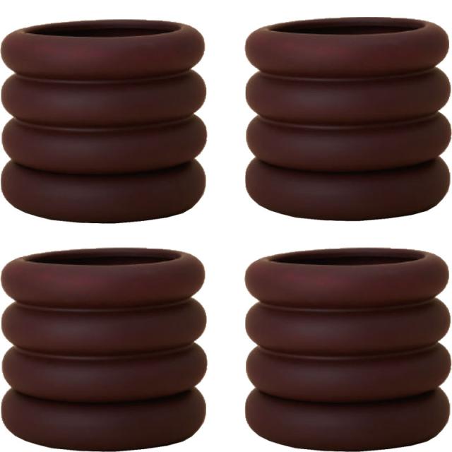 花・観葉植物用ポット ヴィエノ 16 B ceramic （4個入り） 40121 受皿付き （代引き不可） 小型鉢ポット FARM （p23）の通販は 15,036円