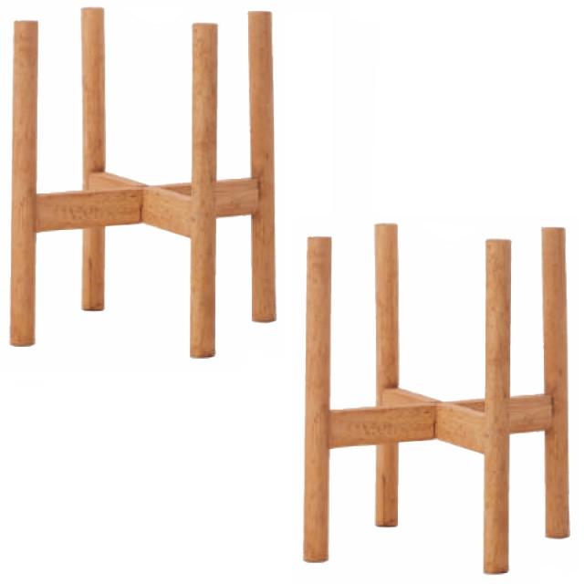 花・観葉植物用ポット ウッドスタンド ミドル 丸脚 30 stand （2個入り） 77134 木製 （代引き不可） スタンド FARM （p167）の通販は