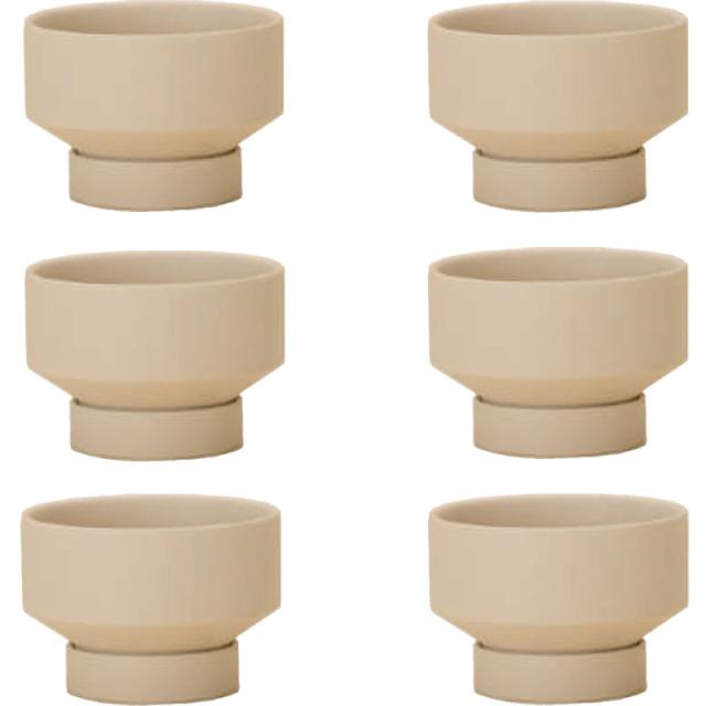 花・観葉植物用ポット サンナ 8 L ceramic （6個入り） 84049 受皿付き （代引き不可） ミニポット プランター FARM （p15）の通販は 8,801円