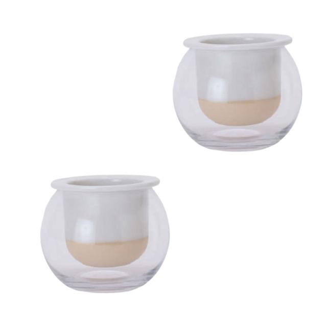 花・観葉植物用ポット ボタニカルソーク 12 BW glass （2個入り） 93136 ガラス （代引き不可） ミニポット プランター FARM （p125） 7,784円