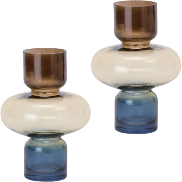 花・観葉植物用ポット アルマ 17 glass （2個入り） 67011 花瓶 （代引き不可） 小型サイズ フラワーベース FARM （p284）