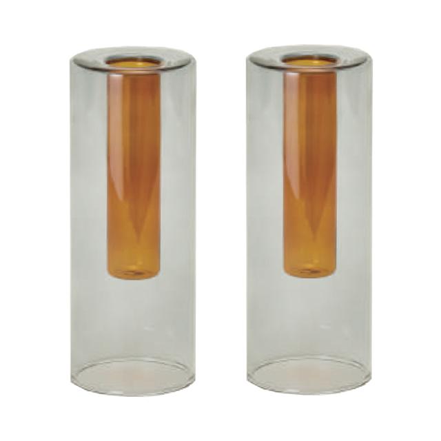 花・観葉植物用ポット リバーシブル ベイス H glass （2個入り） 67017 花瓶 （代引き不可） 小型サイズ フラワーベース FARM （p268）