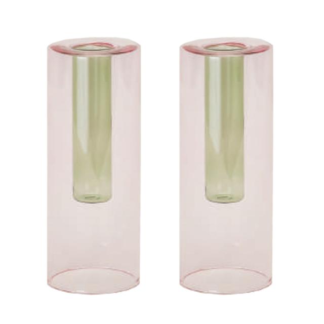 花・観葉植物用ポット リバーシブル ベイス P glass （2個入り） 67019 花瓶 （代引き不可） 小型サイズ フラワーベース FARM （p268）