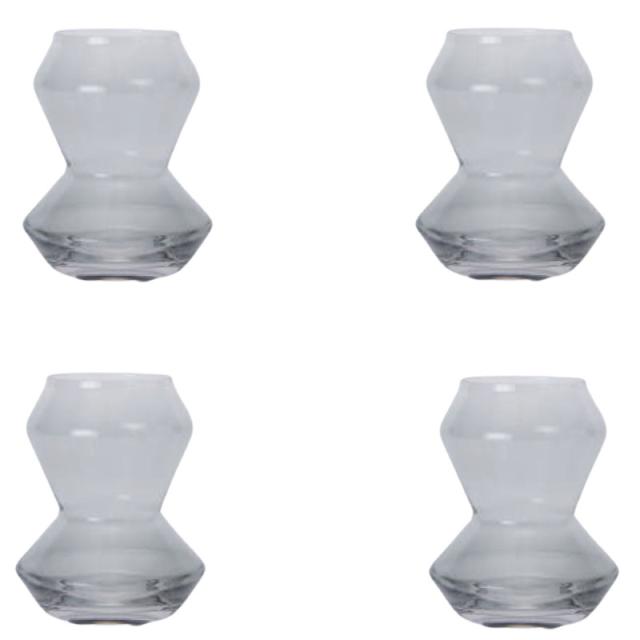 花・観葉植物用ポット カルラ 12 H glass （4個入り） 93217 花瓶 （代引き不可） ミニサイズ フラワーベース FARM （p282）