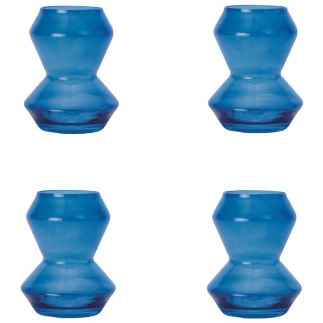 花・観葉植物用ポット カルラ 12 B glass （4個入り） 93218 花瓶 （代引き不可） ミニサイズ フラワーベース FARM （p282）