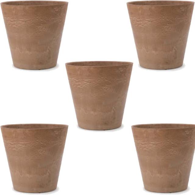 花・観葉植物用ポット アートストーン コニック L 32 ブラウン（5個入り）ar-001c32e [KTp225] 中型ポット （代引き不可）ホテル・オフィスビル・店舗 エクステリア インテリア 21,939円