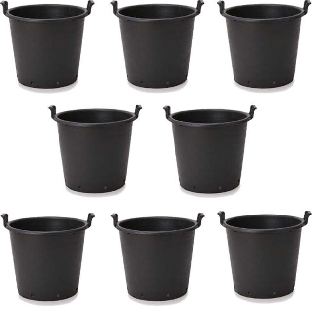 花・観葉植物用ポット ナーセリーポット ハンドル付き 40 ブラック（8個入り）bn-bb1k040 [KTp231] 園芸用品 （代引き不可）ホテル・オフィスビル・店舗 ガーデニング 16,502円