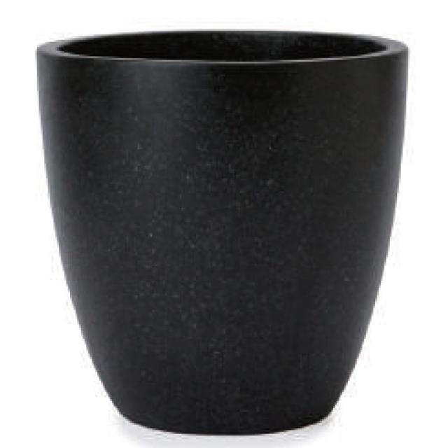 花・観葉植物用ポット コーテス ラウンド L 50/B ブラックテラゾ（1個入り）ct-101k17e [KTp149] 大型ポット （代引き不可）ホテル・オフィスビル・店舗 インテリア エクステリア