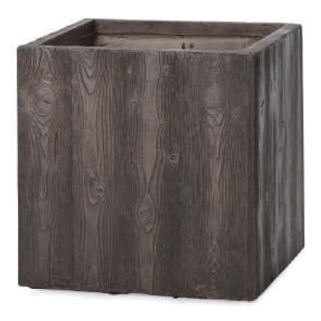 花・観葉植物用ポット ファイバークレイ ベータ キューブプランター ウッド M 45/B（1個入り）fm-002d45e [KTp193] 特大プランター （代引き不可）ホテル・オフィスビル・店舗 インテリア エクステリアの通販は 17,612円