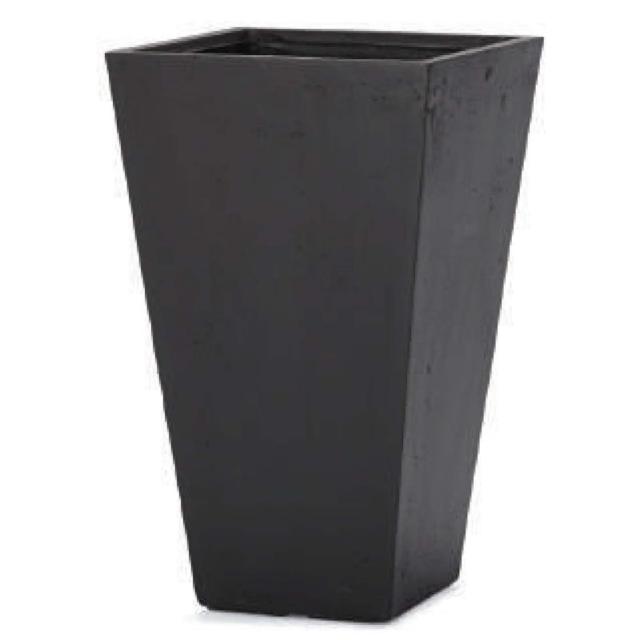 花・観葉植物用ポット ファイバークレイ ゼータ スクエアトールプランター L 65/B 黒（1個入り）fm-009k65e [KTp179] 大型ポット （代引き不可）ホテル・オフィスビル・店舗 インテリア エクステリアの通販は