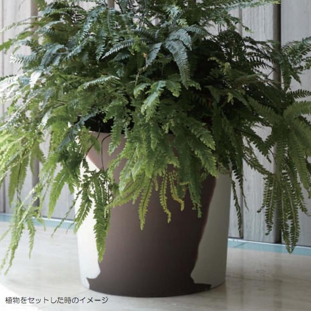 花・観葉植物用ポット ホルスト プライマ 鉢カバー M 10号/A 白 / 灰 / 茶（1個入り）ho-r02h10v [KTp65] 小型鉢カバー （代引き不可）ホテル・オフィスビル・店舗 インテリア エクステリア_2
