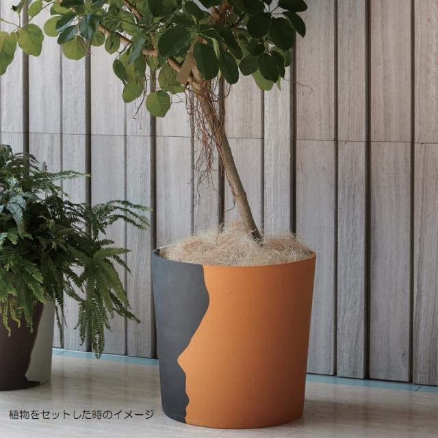 花・観葉植物用ポット ホルスト プライマ 鉢カバー M 10号/A 白 / 黒 / 黄（1個入り）ho-r02y10v [KTp65] 小型鉢カバー （代引き不可）ホテル・オフィスビル・店舗 インテリア エクステリア_2
