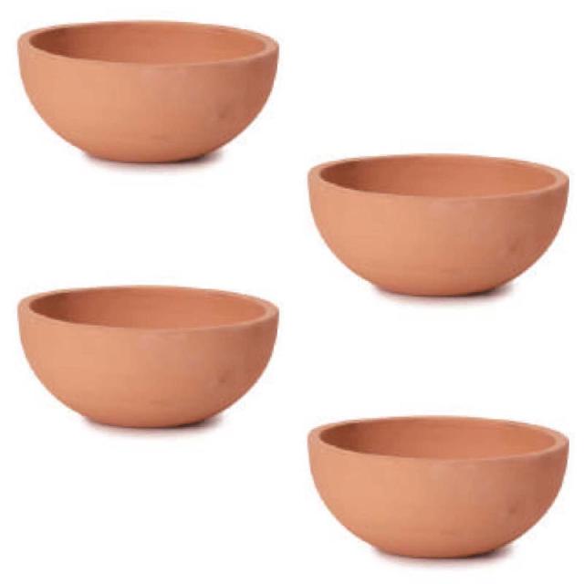 花・観葉植物用ポット インティ ローボウル M 8号/A（4個入り）in-003t08e [KTp277] 小型ポット （代引き不可）ホテル・オフィスビル・店舗 エクステリア インテリアの通販は 8,448円