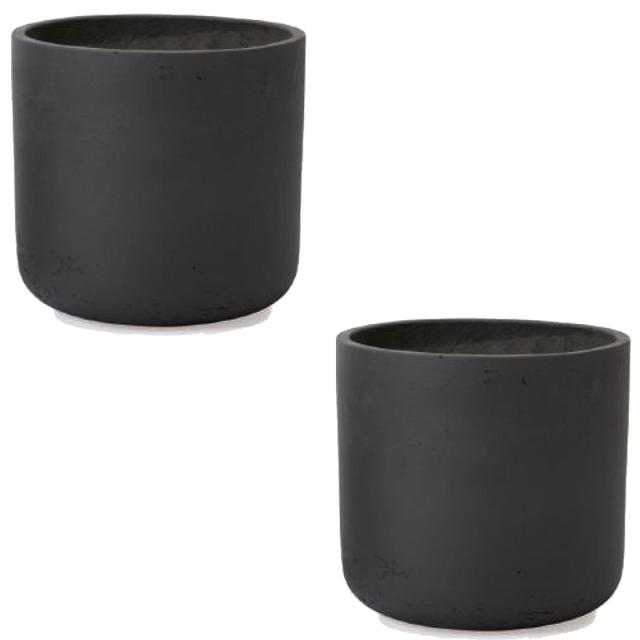 花・観葉植物用ポット カッセル ユーポット S 6号/A ダークグレー（2個入り）ks-402h05e [KTp131] 小型ポット （代引き不可）ホテル・オフィスビル・店舗 インテリア エクステリア