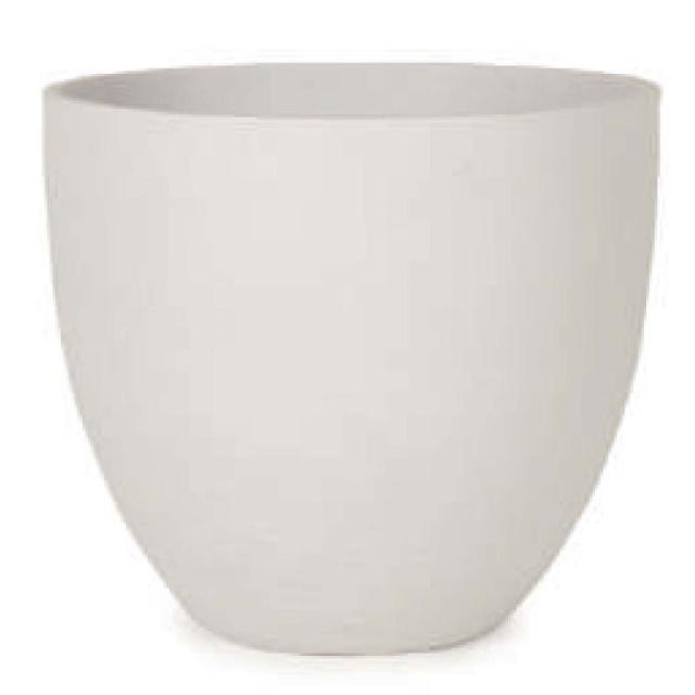 花・観葉植物用ポット ソンク ラウンド M 42/A ホワイトサンド（1個入り）sk-501w42e [KTp53] 中型鉢カバー （代引き不可）ホテル・オフィスビル・店舗 インテリア エクステリアの通販は
