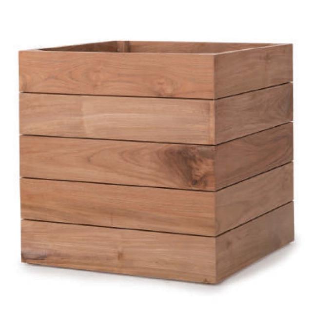 花・観葉植物用ポット ナチュラルウッド チークウッド ボックス S 40/A（1個入り）tk-003x40e [KTp391] 中型プランター （代引き不可）ホテル・オフィスビル・店舗 インテリア ディスプレイの通販は