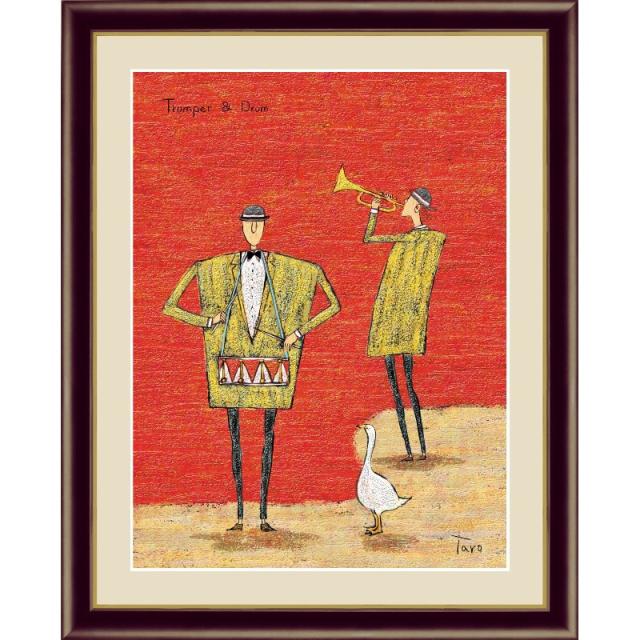 額絵 [ゆかいな音楽家] 【トランペット＆ドラム】 [F4] [橋北太郎] [G4-CQ004-F4]【代引き不可】の通販は 5,393円