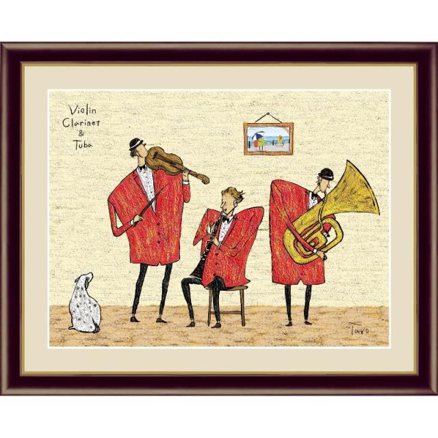 額絵 [ゆかいな音楽家] 【クラシック トリオ】 [F4] [橋北太郎] [G4-CQ006-F4]【代引き不可】の通販は 6,420円